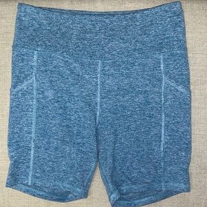 Zobha Women's Heathered Blue/Teal Bike Shorts